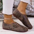 thumbnail image 2 of Zedker Shoes for Women Fashionable Versatile Plus-Size Lightweight Flat Shoes Spring/Summer Style Trendy Comfortable Shoes Brown 39, 2 of 7