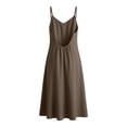 thumbnail image 4 of Timegard Robes d'Été pour Femmes Plage Vacances Bretelles Spaghetti Ajustables Robe Maxi à Col en V Dos Nu Robes Bohèmes, 4 of 7