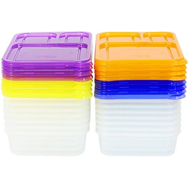 16 Pack SimpleHouseware Heavy Duty Bento Lunch Meal Prep Container Boxes, 36