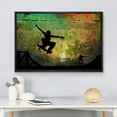 thumbnail image 3 of wall26 Framed Canvas Print Wall Art Brushstroke Effect Vivid Autumn Day in Park Nature Wilderness Illustrations Modern Art Scenic Colorful for Living Room, Bedroom, Office - 24"x36" Black, 3 of 5