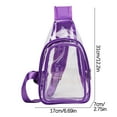 thumbnail image 3 of openpig Clear bags Crossbody Sling Bag Fanny Pack Backpack Purses for Women Men, Crossbody Bag Transparent Sling Shoulder Purse Casual Chest Pack Handbag Purple, 3 of 3