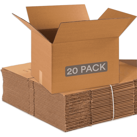 Moving Boxes Medium 18"L x 14"W x 12"H 20-Pack - Corrugated Cardboard Box for Shipping, Mailing, Packing, Packaging and Storage