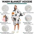 thumbnail image 5 of Wearable Oversized Blanket,Halloween Pattern Wearable Blanket Hoodie for Adults,Cozy Hooded Blankets with Super Pockets,Super Warm Fuzzy Pullover for Women & Men, 5 of 6