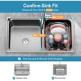 thumbnail image 3 of iSPECLE Small in Sink Dish Drying Rack - Stainless Steel Compact Dish Drainer for RV Kitchen Apartment Sink, Rust Resistant Inside Sink Rack, 1–2 Person Households, 11.6" W x 13.4" L, Silver, 3 of 9