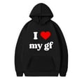 thumbnail image 4 of Hoodie Women Men Valentine's Day Hooded Sweatshirts I Love My Girlfriend Letter Print Long Sleeve Couples Outfits Trendy Fall, 4 of 4