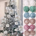 thumbnail image 2 of Bolas de purpurina para colgar en el árbol de Navidad, forma de pétalo, piñas de pino, para decoración del hogar, fiestas de Navidad, Año Nuevo 2023, 8/10 cm, 2 of 4