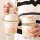 thumbnail image 4 of Vaso de cristal doble con pajita, White PearlDesign, tapa aislante, sello de goma impermeable, cristal reutilizable, capacidad de 12,7 oz, 4 of 7