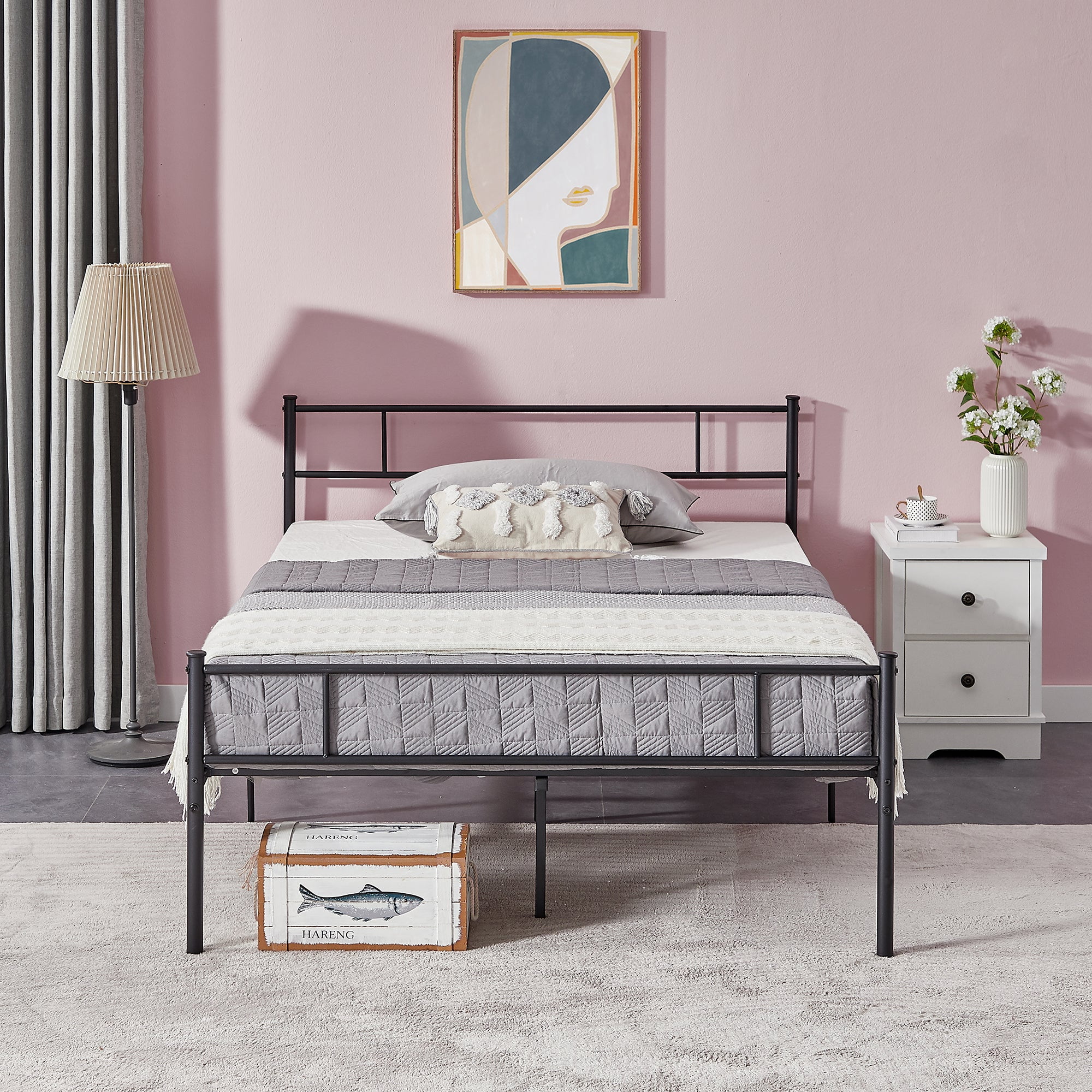 Walmart metal bed frame queen deals
