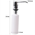 thumbnail image 5 of Limei Soap Dispenser for Kitchen Sink (Brushed Nickel), Built in Design Sink Soap Dispenser, Refill from The Top, Stainless Steel Kitchen Soap Pump with Bottle, 5 of 7
