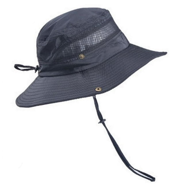 CHUANK Chapeau de Soleil pour Hommes Chapeau de Pêche Randonnée Large Bord Protection UV