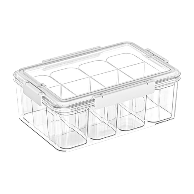 Caja de almacenamiento para tarjetas coleccionables, transparente, con tapa a prueba de polvo y divisores, estuche portátil y resistente para guardar