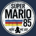 thumbnail image 2 of Men's Nintendo Super Mario Retro Rainbow Ring Long Sleeve Shirt Navy Blue Small, 2 of 4