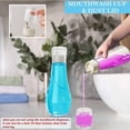 thumbnail image 3 of Paquetes de Dispensr Enjuague Bucal Vidrio para Baño Frasco Recargable 8 Onzas con Tapa Taza Botella Transparente Contr A Uso en el Hogar y Viajes, 3 of 3