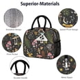 thumbnail image 4 of Insulated Lunch Tote for Women - Vintage Mushroom Design, Waterproof & Thermal Reusable Lunch Bag, Leakproof Office Lunch Box for Work, Commuters & Students (Boho Mushroom), 4 of 5