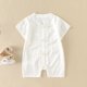 thumbnail image 2 of Gibobby Mameluco niño de algodón para niña recién nacida, camiseta de manga corta con cuello Halter, mono exterior, mono, ropa(Blanco, 6-12 Meses), 2 of 5