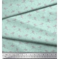 thumbnail image 3 of Soimoi Green Cotton Cambric Fabric Freesia Floral Print Sewing Fabric Yard 42 Inch Wide, 3 of 3