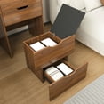 thumbnail image 6 of Miniyam 3-in-1 Vanity Desk with Mirror and Storage Stool, Makeup Vanity Table with LED Light, Drawers and Organizer, 18.9" Depth for Bedroom Apartment, 6 of 7