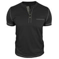 thumbnail image 3 of Men's Henley Shirts Fashion Short Sleeve Daily Work Business T-shirt Casual Summer Beach Vacation Pullover Tops 2025, 3 of 6