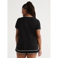 thumbnail image 4 of Joyspun Women's Cotton Blend T-Shirt and Shorts Pajama Set, 2-Piece, Sizes S to 3X, 4 of 6