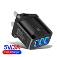 thumbnail image 4 of EGNMCR UK QC 3.0 Quick Charger 3A USB Plug Three Power Ports Travel Charger For Phone PD Plug, 4 of 6