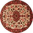 thumbnail image 1 of Ahgly Company Indoor Round Medallion Orange Traditional Area Rugs, 6' Round, 1 of 1