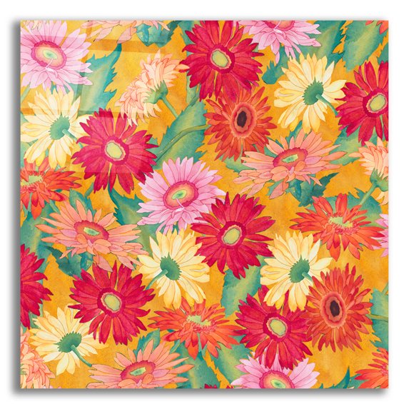 Epic Art 'Heavenly Divine- Daisies' by Carissa Luminess, Acrylic Glass Wall Art, 12"x12"