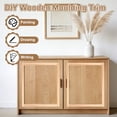 thumbnail image 5 of 6 Pack 15.75" Decorative Wood Trim, Unfinished 3D Wooden Furniture Molding Trim for DIY Craft, Home Wall Cabinet Shelf Window Door (Printed Pattern, 11mm), 5 of 6