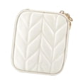 thumbnail image 4 of Organizador de joyas de viaje, joyero con cremallera, de piel sintética, para pendientes. Beige, 4 of 8
