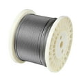 thumbnail image 1 of Yescom 600FT 1/8" Stainless Steel Cable T316 Wire Rope 7x7 Aircraft Strand for Decking Cable Railing System String Light Hanging, 1 of 9