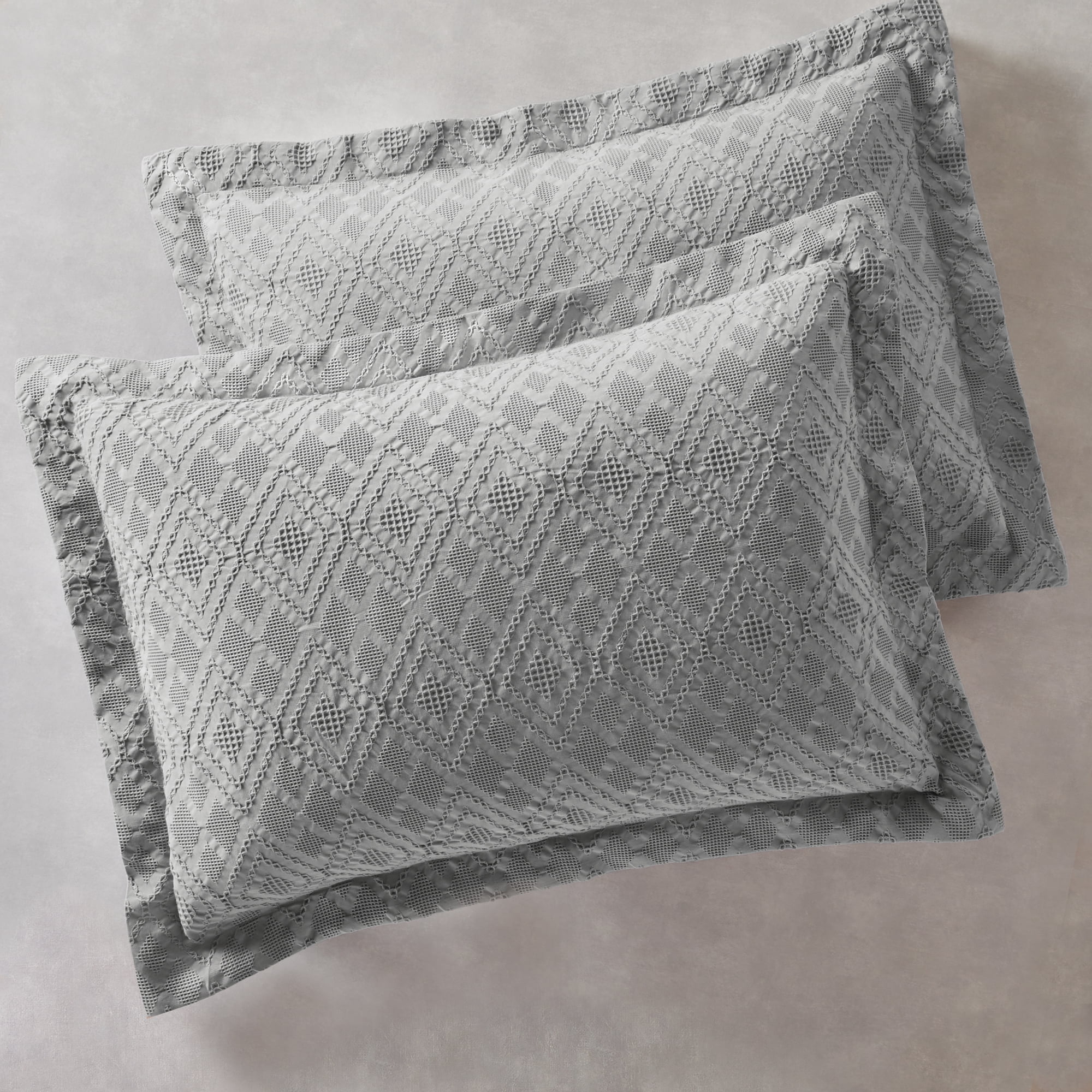 Better Homes and Gardens Waffle Grey 3-Piece Comforter Set, King, Gray