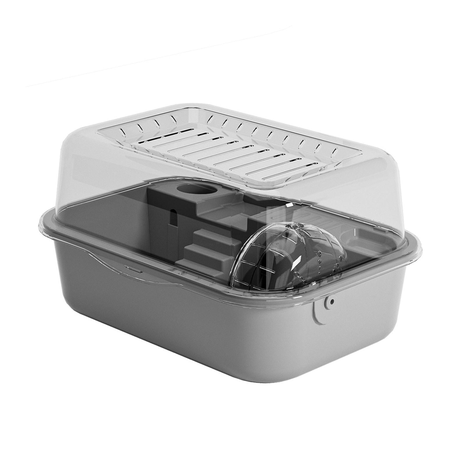 EHJRE Hamster Cage, Hamster Habitat, Luxury Ventilation, Breathable, Exercise, Play House, Small Animal Cage, Gerbils, Short-headed Gliders, Rats grey