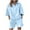 A03-Sky Blue, variant on Jinhomg Two Piece Sets for Women Summer Solid Color Lounge Sets Zip Up Laple Short Sleeve Shorts Jogger Sets Sky Blue,S
