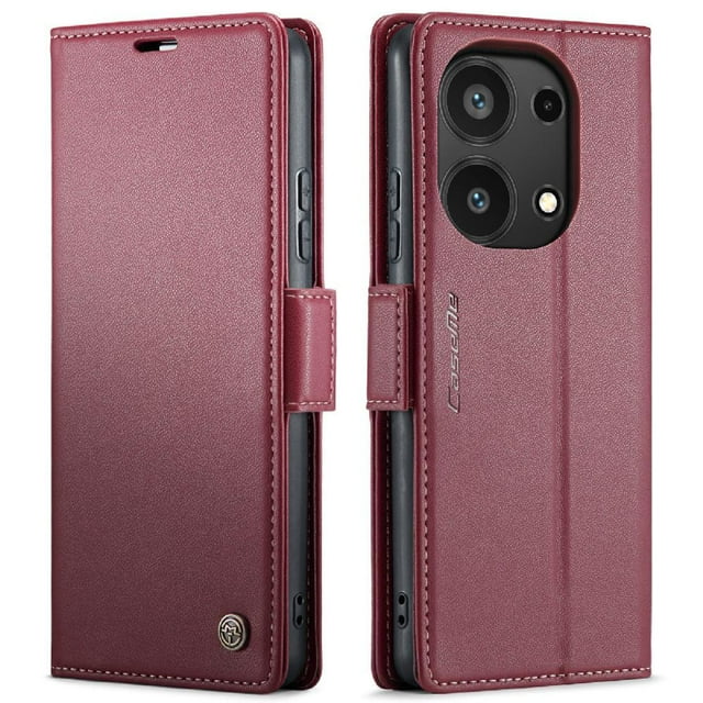 Funda tipo cartera Xiaomi Redmi Note 13 Pro 4G con cierre magnético, RFID, tarjetero, soporte, carga inalámbrica