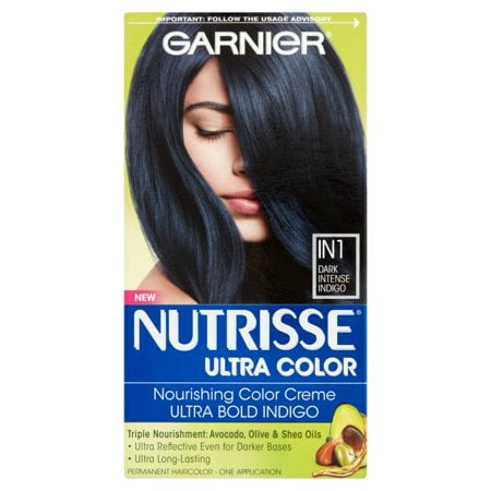 Garnier Nutrisse Permanent Haircolor, Intense Indigo ea(pack of 1) - Garnier Nutrisse Permanent Haircolor, Intense Indigo ea(pack of 1) -