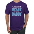 thumbnail image 1 of Girl Stole My Heart She Calls Me Daddy Daughter Girl Dad Father Gift | Mens Father's Day T-Shirt, Purple, 4XL, 1 of 4