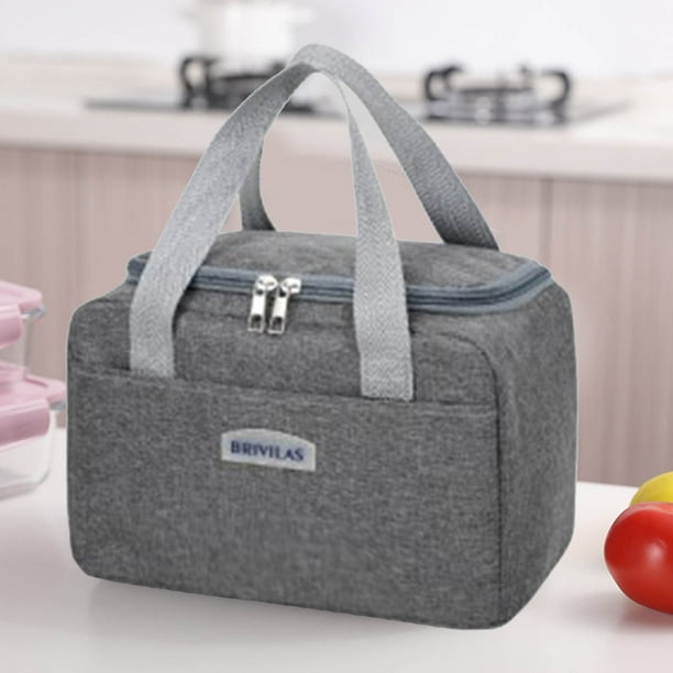 Xihbxyly Bolsa de Almuerzo Portátil, Diseño Aislante de Gran Capacidad, Mantiene La Comida Fresca Por Más Tiempo, Cierre de Cremallera, Ideal para El Trabajo y La Escuela, Esencial para Viajes, Tamañ