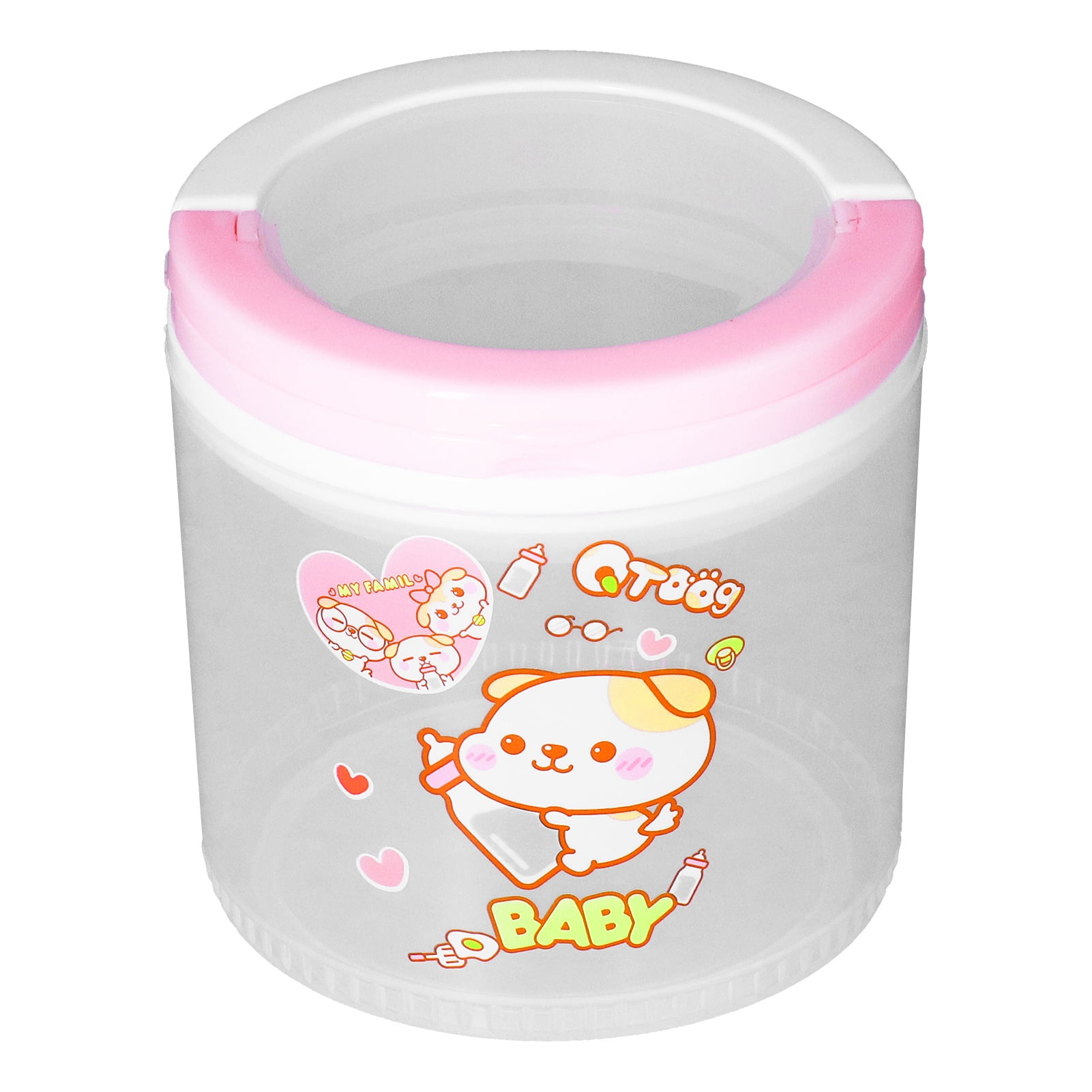 Milk Powder Dispenser, High Capacity Milk Powder Container Leakproof Waterproof Moisture-Proof  For Home For Travel Pink