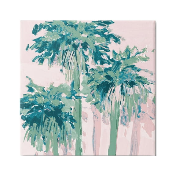 Stupell Industries Abstract Palms Trees Botanical & Floral Painting Gallery Wrapped Canvas Print Wall Art, 17 x 17