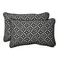 thumbnail image 1 of Pillow Perfect 593890 Indoor-Outdoor In The Frame Ebony Rectangular Throw Pillow, Black - Set of 2, 1 of 1