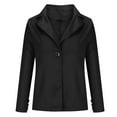 thumbnail image 6 of WCMZJ Casual Blazer Jackets for Women 2024 Fall Long Sleeve Open Front Button Work Office Suit Jacket with Pockets Black L, 6 of 9