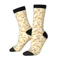thumbnail image 1 of Balery Peanuts3 Calcetas Largas con Estampado para Hombre y Mujer – Suaves y Transpirables, Talla Única (US 5-11), 1 of 6