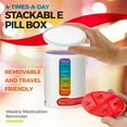 thumbnail image 6 of MEDca Weekly Pill Organizer, 7-Day Stackable Dispenser, 2-Pack, 6 of 9