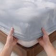 thumbnail image 3 of King Size Fitted Sheet Set - Clouds 3 Piece Bedding Sets 16" Deep Pocket Fitted Sheet with 2 Pillowcases, Blue White Sky Natural Landscape Brushed Microfiber Hotel Luxury Bed Sheets, 3 of 9