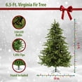 thumbnail image 3 of Christmas Time Virginia Fir Pre-Lit Christmas Tree, 6.5 FT Tall | Artificial Tree with Metal Foldable Stand and Attached Warm White LED Lights | CT-VF065-LED, 3 of 6