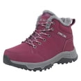 thumbnail image 4 of Rokment Women's Fleece Lined Hiking Trekking Boots Winter Warm Waterproof Comfortable Lace up Non Slip Outdoor Running Walking Climbing Work Ankle Booties, 4 of 5