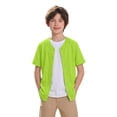 thumbnail image 6 of UACY Boys Baseball Jersey Button Down Blank Solid Color Short Sleeve Shirts Hipster Hip Hop Active Team Sports Uniforms (Green, 5-6 Years), 6 of 9