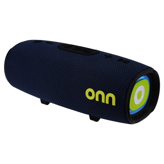 onn Medium Rugged Speaker with LED Lighting, Navy