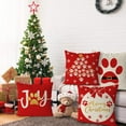 thumbnail image 4 of Christmas Pillow Covers 20x20 Inch Dog Paws Red Throw Pillow Covers Xmas Winter Pillowcase Home Decor Living Room Farmhouse Decorative Cushion Case for Sofa Couch, 4 of 6