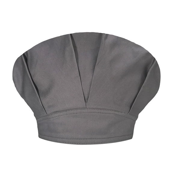AWZXDE Unisex Solid Color Chef Hat Oil Proof Kitchen Catering Bouffant Cap for Culinary Staff Dark Gray,One Size