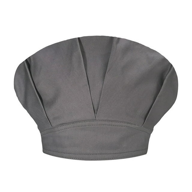 Unisex Solid Color Cap Kitchen Catering Oil Proof Chef Hat Bouffant Hat